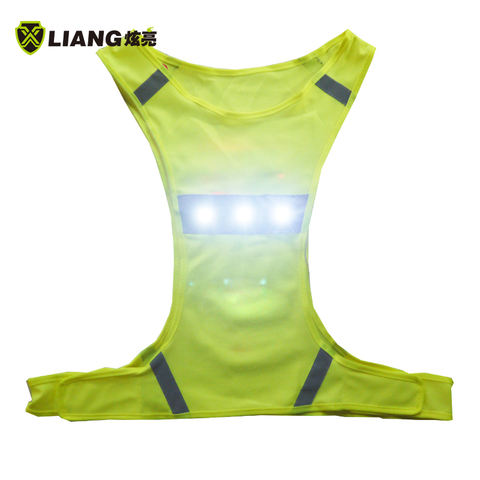 LED outdoor sport safety vest high visibility vest mulit function riding vest
