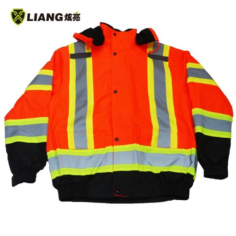 Factory price Mid-length cotton full sports safety jackets reflective