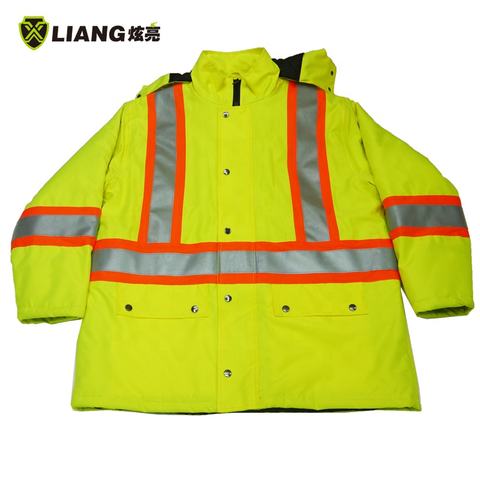 New high visibility contrast tape men's bomber jacket waterproof Oxford custom reflective jackets