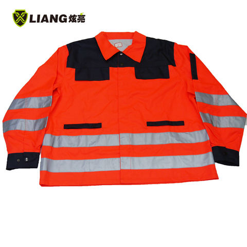 Hi Vis Contrast rain Jacket traffic rainwear set waterproof lightweight safety jacket construction reflective uniform