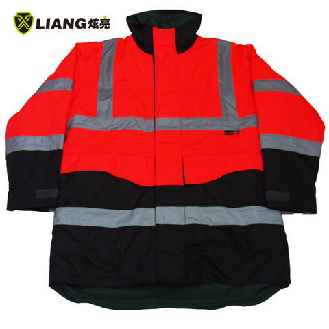 Hi Vis reflective jacket waterproof traffic uniform inner mesh safety jackets Police reflective mens reflective clothing