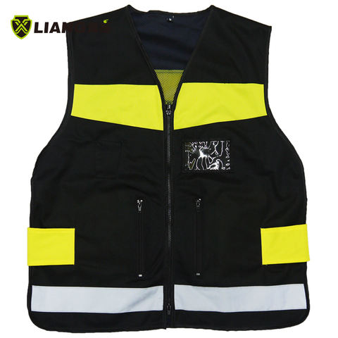 Suit Black mesh reflective vest stock visibility construction workers safety vest multi-color high visibility safety vest